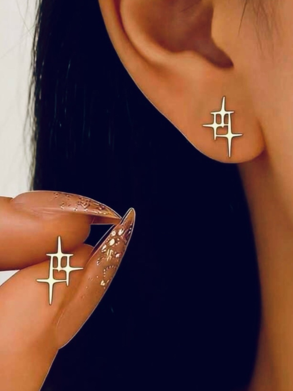 Silver Starburst Stud Earrings